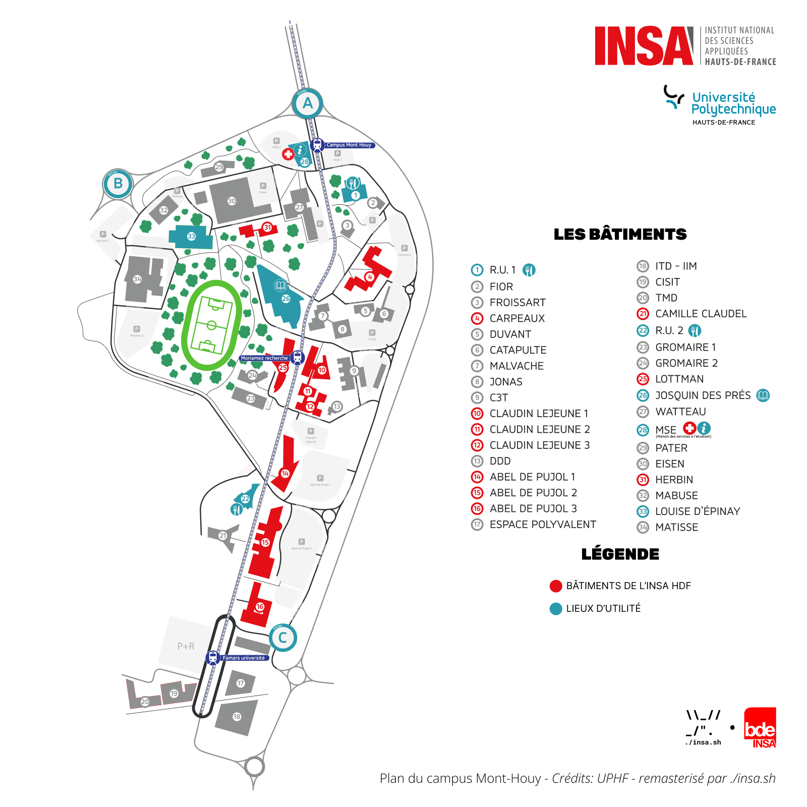 Plan du campus